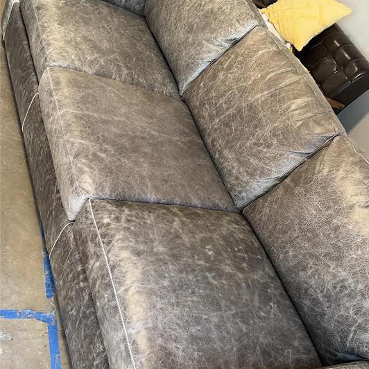 Distressed Leather Sofa Set