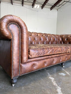 Restoration Hardware Kensington Leather Sofa