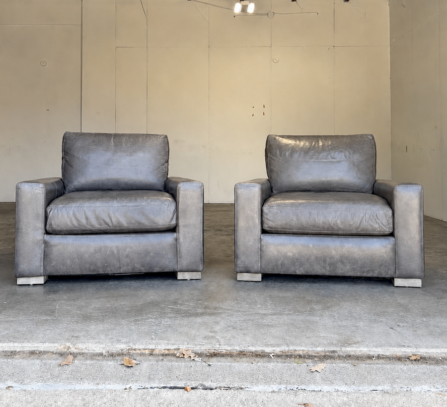 Restoration Hardware Maxwell Leather Chairs