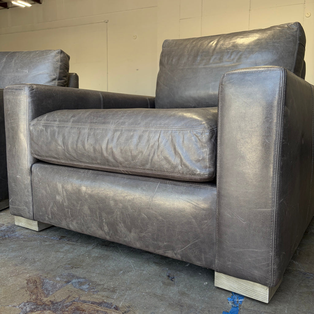 Restoration Hardware Maxwell Leather Chairs