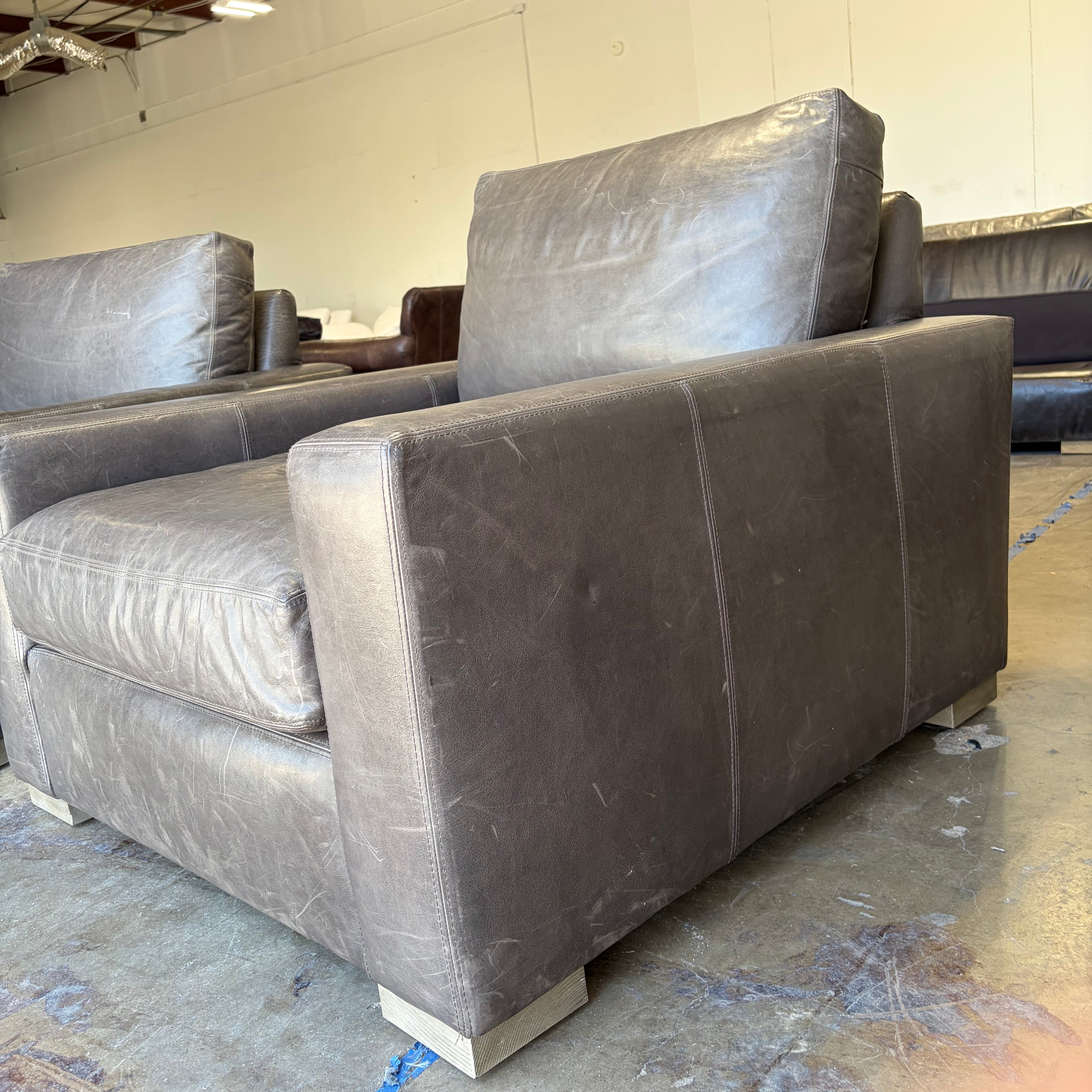 Restoration Hardware Maxwell Leather Chairs