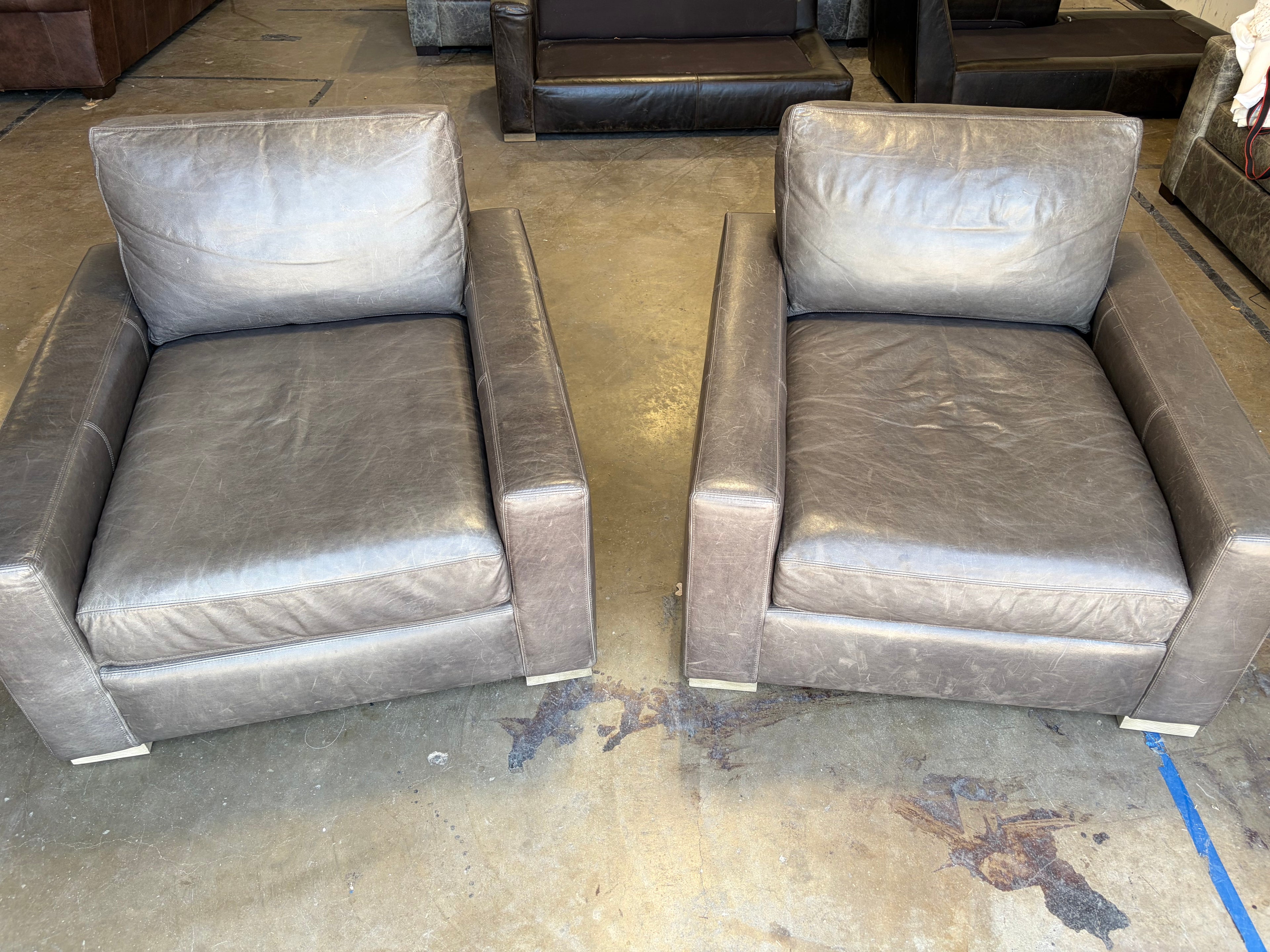 Restoration Hardware Maxwell Leather Chairs